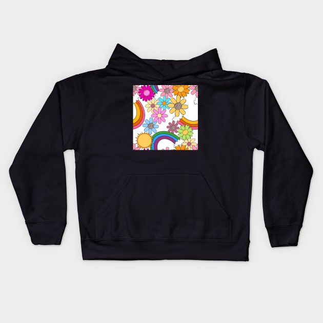 Bright Spring Groovy Kids Hoodie by Milibella